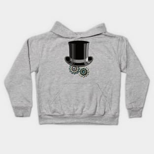 Victorian Mechanical Top Hat (Steampunk) Kids Hoodie